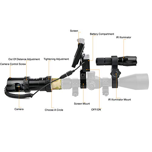 BESTSIGHT DIY Digital Night Vision Scope for Rifle Hunting with Ca...