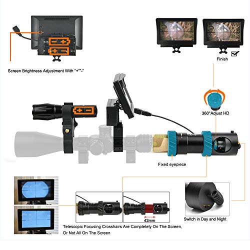 BESTSIGHT DIY Digital Night Vision Scope for Rifle Hunting with Ca...