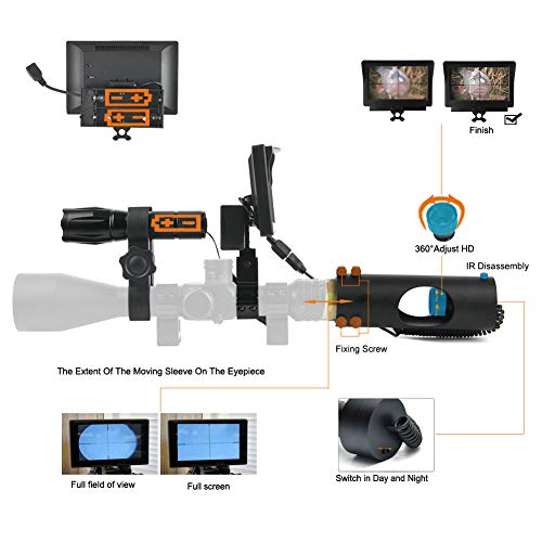 BESTSIGHT DIY Digital Night Vision Scope for riflescopes with Came...