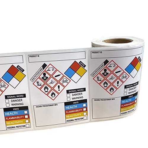 GHS Labels, SDS OSHA Labels for Chemical Safety Data, 3 x 4 Inch R...