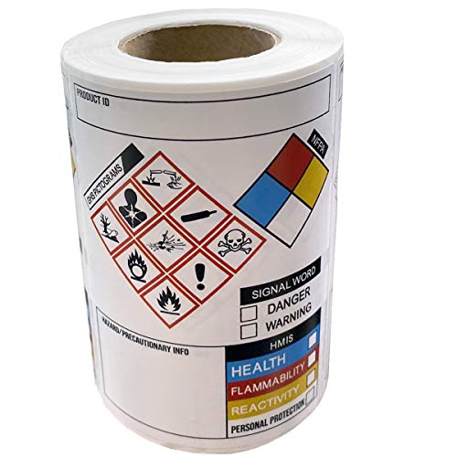 GHS Labels, SDS OSHA Labels for Chemical Safety Data, 3 x 4 Inch R...