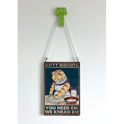 Kitty Biscuits You Need We Knead Cat Retro Sign Vintage Decor For ...