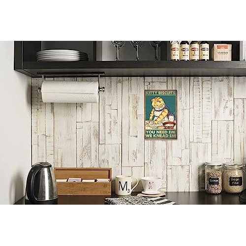 Kitty Biscuits You Need We Knead Cat Retro Sign Vintage Decor For ...