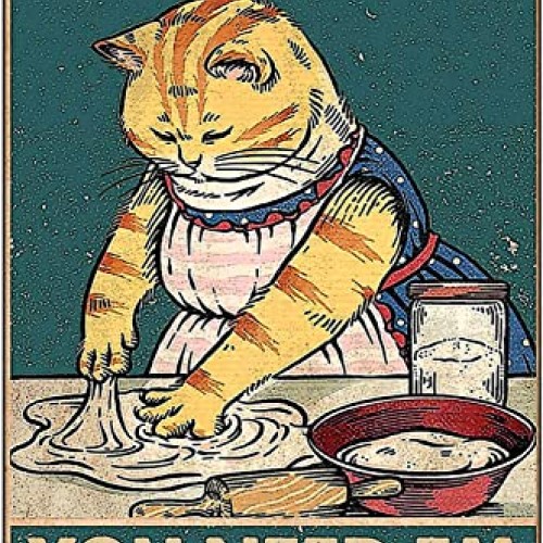 Kitty Biscuits You Need We Knead Cat Retro Sign Vintage Decor For ...