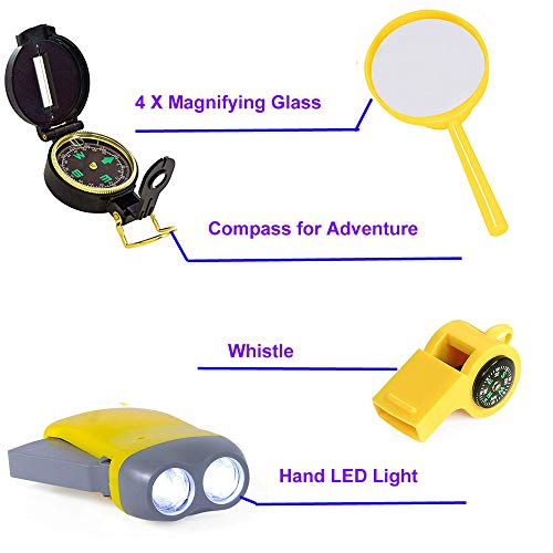 Outdoor Adventure Kit for Kids, 2 Packs Walkie Talkies for Kids wi...