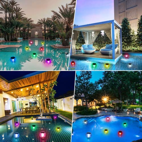 BeTIM Solar Floating Pool Lights 2019 Upgraded Waterproof Pond Lig...