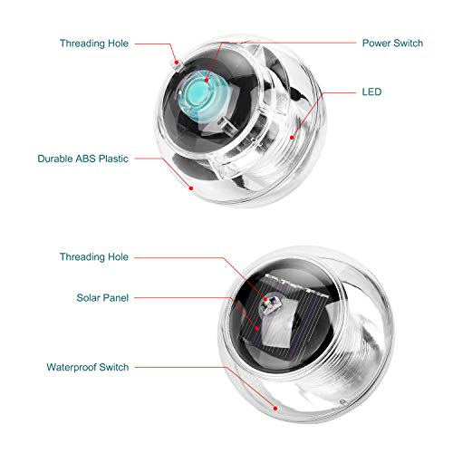 BeTIM Solar Floating Pool Lights 2019 Upgraded Waterproof Pond Lig...