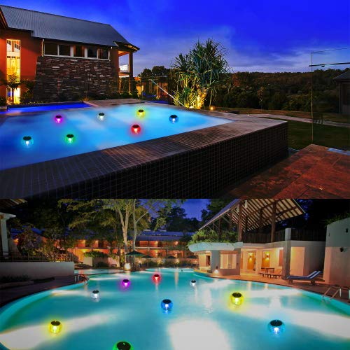 BeTIM Solar Floating Pool Lights 2019 Upgraded Waterproof Pond Lig...