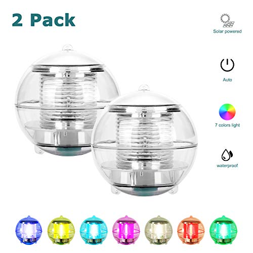 BeTIM Solar Floating Pool Lights 2019 Upgraded Waterproof Pond Lig...