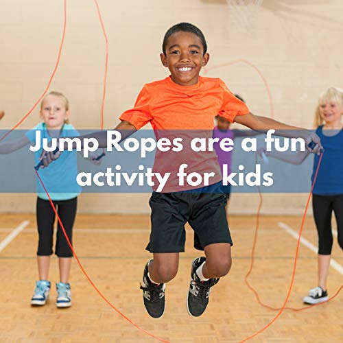 4 Pack Jump Ropes with Wood Handles for Kids - Animal Face Charact...