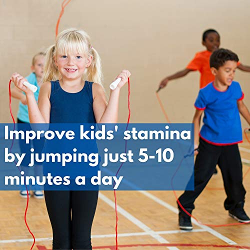 4 Pack Jump Ropes with Wood Handles for Kids - Animal Face Charact...