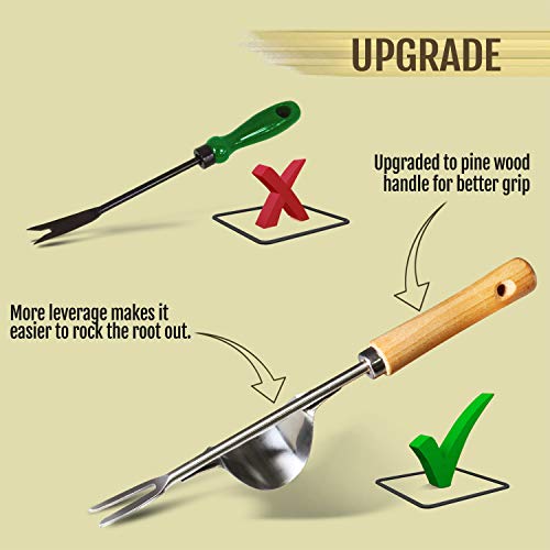 Betus Manual Hand Weeder - Bend-Proof Leverage Base for Super Easy...