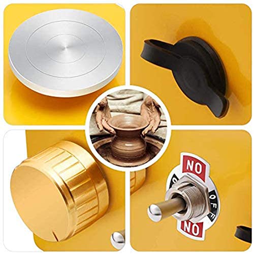Mini Pottery Wheel Clay Machine, 2000 RPM Electric Pottery Wheel D...