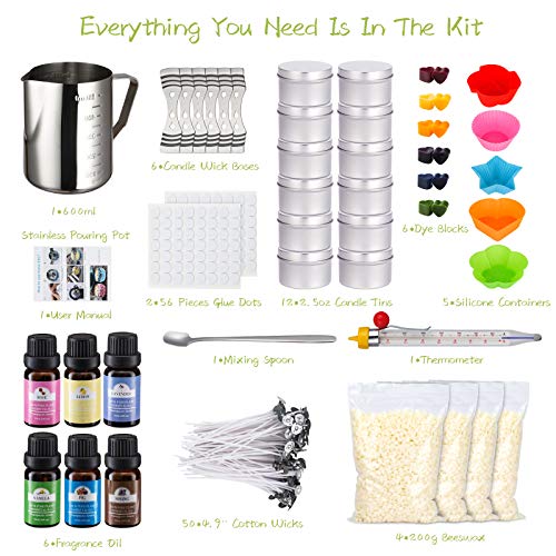 Candle Making Kit, BeyTyKy 95 Piece Complete Candle Making Supplie...