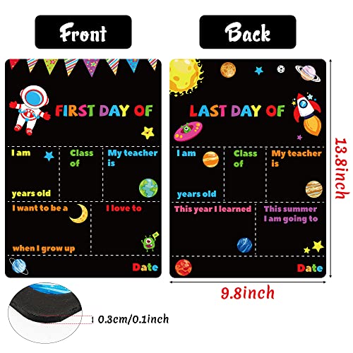 BeYumi First and Last Day of School Board Sign, 13.8 x 9.8 Outer...
