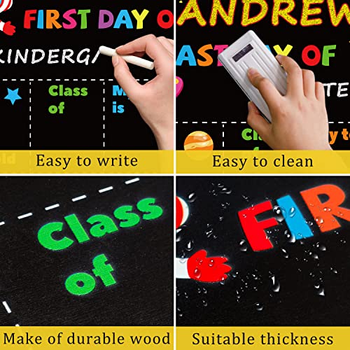 BeYumi First and Last Day of School Board Sign, 13.8 x 9.8 Outer...