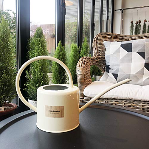 BFA Metal Watering Can with Long Spout, 1.75L 0.7 gal RETR Cream