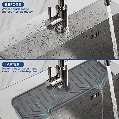 Silicone Faucet Handle Drip Catcher Tray Mat, Silicone Faucet Mat ...