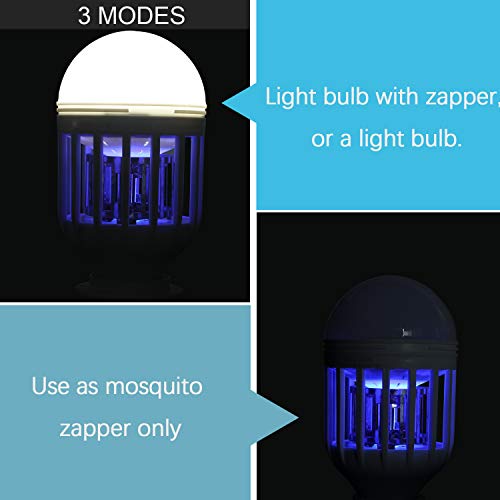 BFVV Bug Zapper Light Bulb 15W 2 in 1 Mosquito and Insect Killer L...