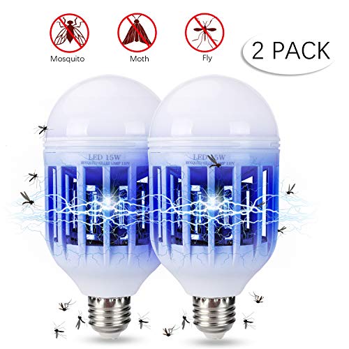BFVV Bug Zapper Light Bulb 15W 2 in 1 Mosquito and Insect Killer L...