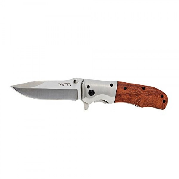 8 Inches Stainless Steel Folding Knife with 3.3 Inches Blade and R...