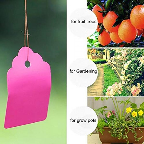 500pcs Waterproof Tags with String,Plastic Reusable Plant Labels H...