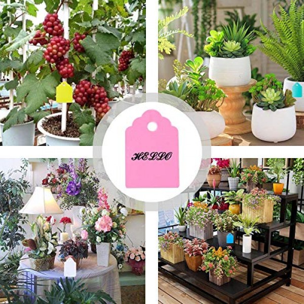500pcs Waterproof Tags with String,Plastic Reusable Plant Labels H...