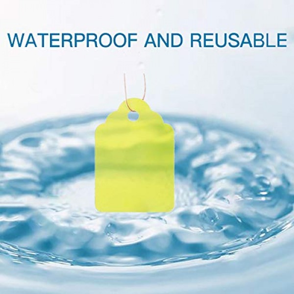 500pcs Waterproof Tags with String,Plastic Reusable Plant Labels H...