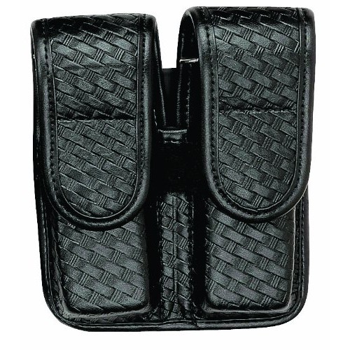 Bianchi 7902 BSK Black Double Mag Pouch with Hidden Snap Closure ...
