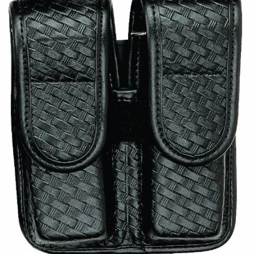 Bianchi 7902 BSK Black Double Mag Pouch with Hidden Snap Closure ...
