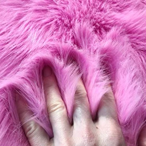 Bianna Luxury Faux Fur Shag Shaggy Fabric Piece Square Rectangle S...