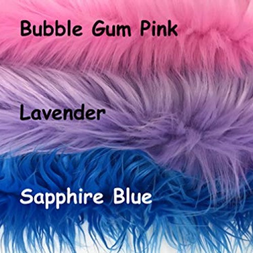 Bianna Luxury Faux Fur Shag Shaggy Fabric Piece Square Rectangle S...