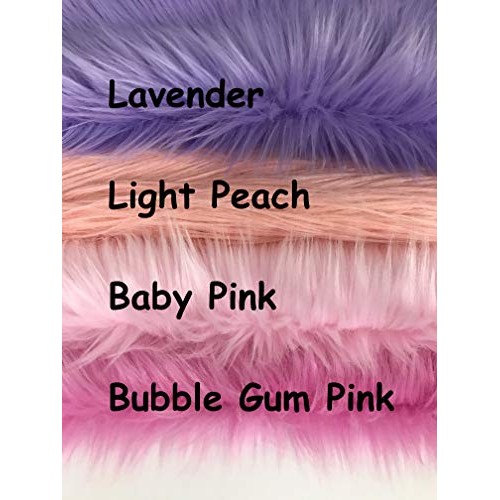 Bianna Luxury Faux Fur Shag Shaggy Fabric Piece Square Rectangle S...