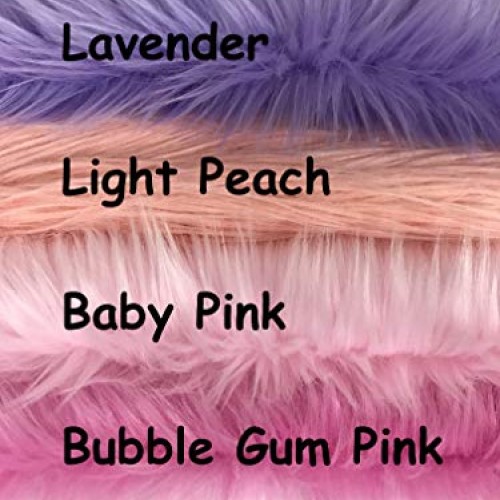 Bianna Luxury Faux Fur Shag Shaggy Fabric Piece Square Rectangle S...