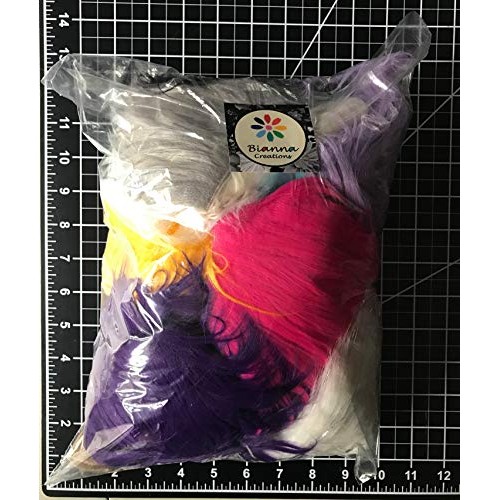Fast Shipping! Luxury Mixed Colors Faux Fur Scrap Bag Fabric Piece...
