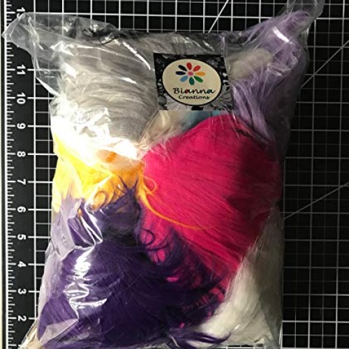 Fast Shipping! Luxury Mixed Colors Faux Fur Scrap Bag Fabric Piece...