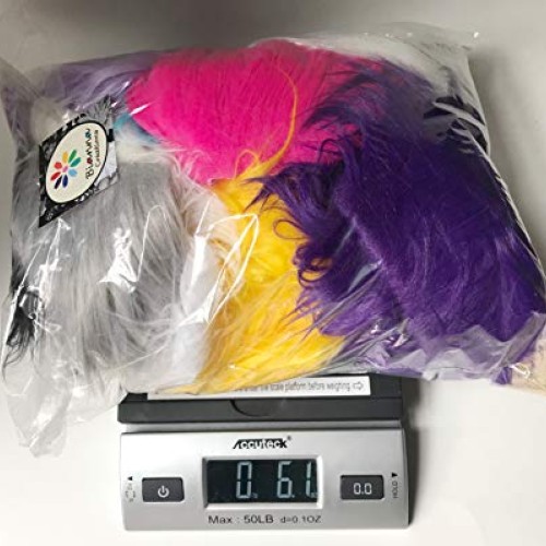 Fast Shipping! Luxury Mixed Colors Faux Fur Scrap Bag Fabric Piece...