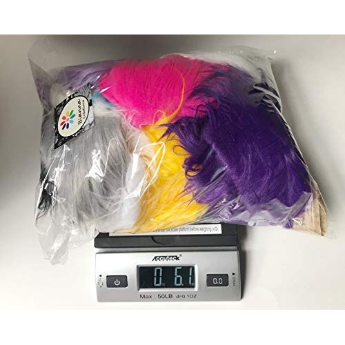 Fast Shipping! Luxury Mixed Colors Faux Fur Scrap Bag Fabric Piece...