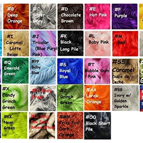 Fast Shipping! Luxury Mixed Colors Faux Fur Scrap Bag Fabric Piece...