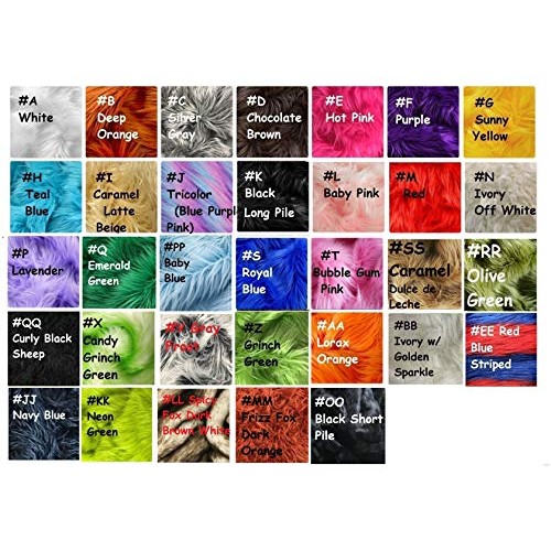 Fast Shipping! Luxury Mixed Colors Faux Fur Scrap Bag Fabric Piece...