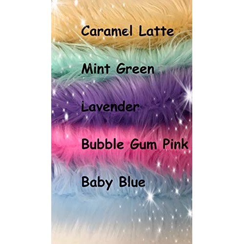 Fast Shipping! Luxury Mixed Colors Faux Fur Scrap Bag Fabric Piece...