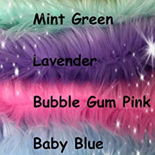 Fast Shipping! Luxury Mixed Colors Faux Fur Scrap Bag Fabric Piece...