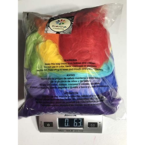 Fast Shipping! Luxury Mixed Colors Faux Fur Scrap Bag Fabric Piece...