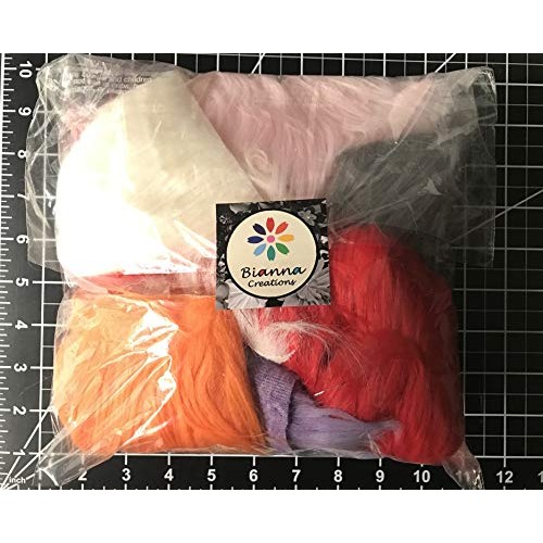 Ready to Ship! Luxury Mixed Colors Faux Fur Scrap Bag Fabric Piece...
