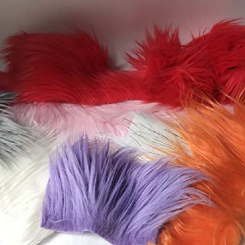 Ready to Ship! Luxury Mixed Colors Faux Fur Scrap Bag Fabric Piece...
