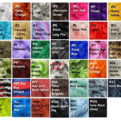 Ready to Ship! Luxury Mixed Colors Faux Fur Scrap Bag Fabric Piece...