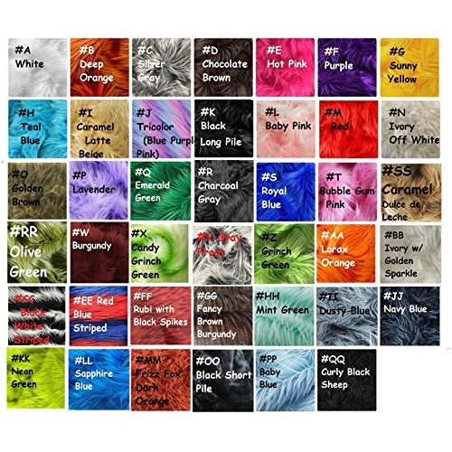 Ready to Ship! Luxury Mixed Colors Faux Fur Scrap Bag Fabric Piece...