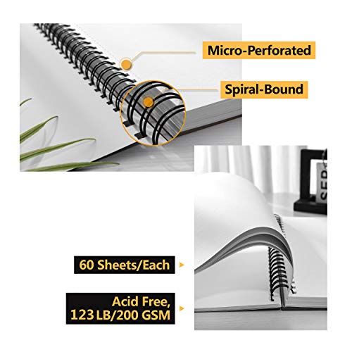 Bianyo Mixed Media Paper Pad, A4 8.26 X 11.69, 60 Sheets/Each,...
