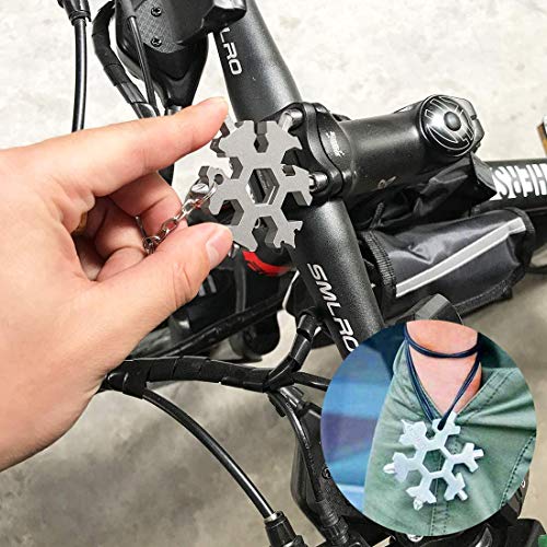 3 Pack-18 In 1 snowflake multitool－Stainless Steel Snowflakes Mul...