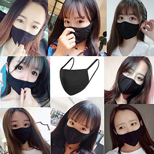 5 Pack Fashion Protective, Unisex Black Dust Cotton, Washable, Reu...